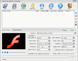 Click here to download Ultra Flash Video FLV Converter