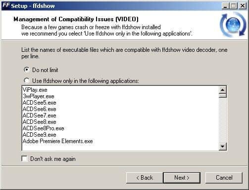 divx codec - check Do not limit